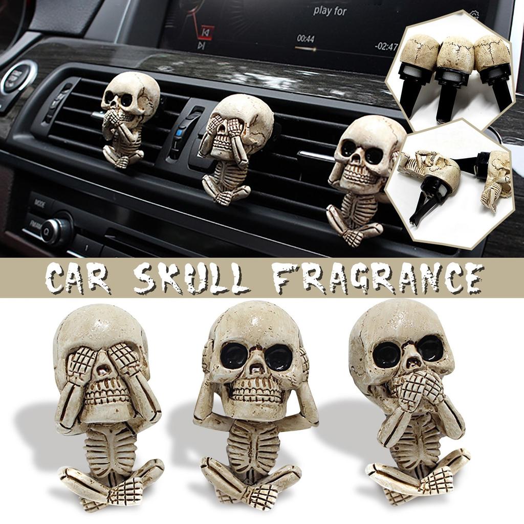 Decor Vent Clip Goth Truck Interior Accessories For Men Women Teens Stuff For Horror Skeleton Auto Scents Halloween Dashboard Decor