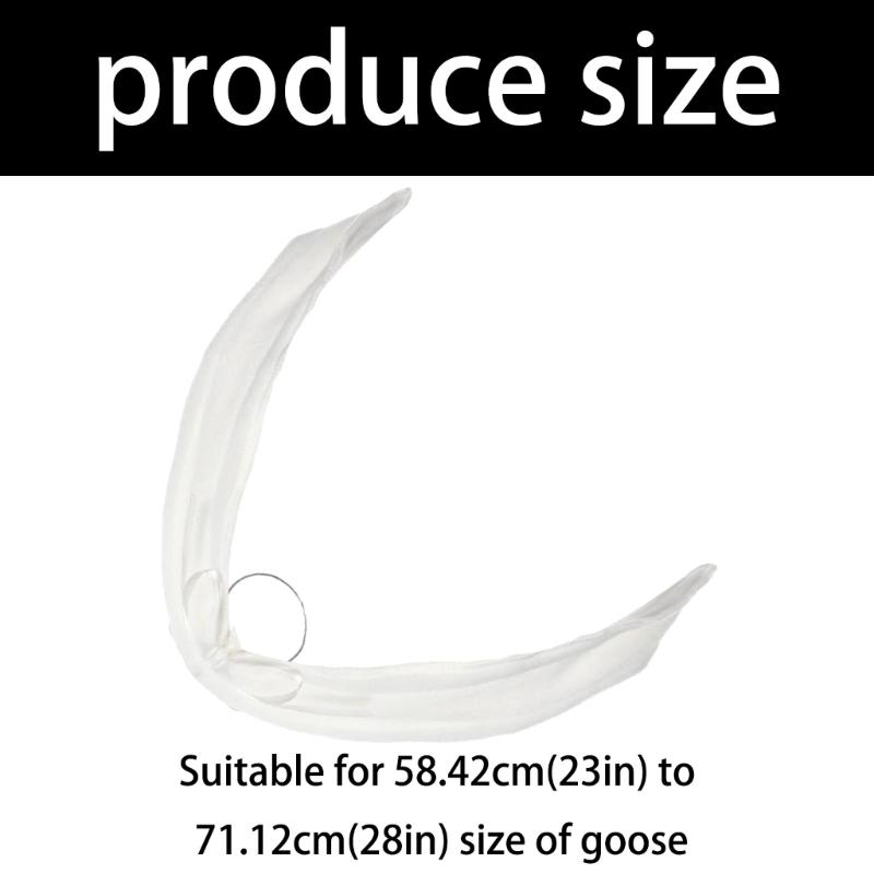Bendable Gooses Costume Wing Soft Plush Fabric White Wing Adjustable Rustproof Frame for Porch Garden Statues Outfit