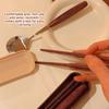 4Pcs Stainless Steel Chopsticks Fork Spoon Set Storage Case High-end Portable Tableware Set Vintage Durable