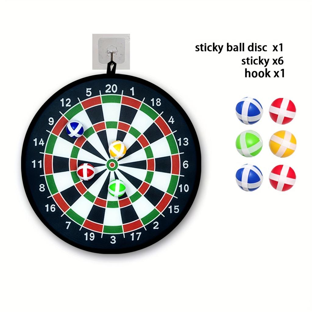 12 pezzi Set di freccette con palline adesive per interni ed esterni Giocattoli per l'allenamento dell'equilibrio Interazione genitori-bambini Regalo di compleanno Forniture per giochi per feste
