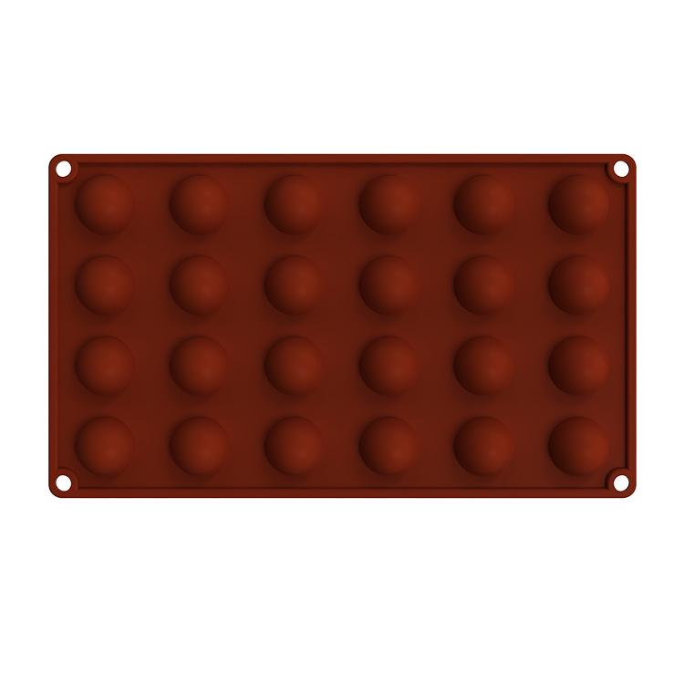 

Силиконовая форма для мусса и шоколада с несколькими отверстиями - полукруглые и полусферические формы для тортов с 6, 15, 24, 5 отверстиями Brick Red
