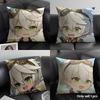 Bennett Cute Genshin Impact Cushion Cover Natural Linen Organic Fabric Double-Sided Printing Sofa Home Decor Gift Pillow Case