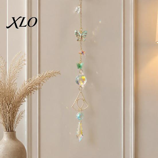 Unique Housewarming Gifts Butterfly Crystal Suncatcher Wind Chime, Rainbow Maker Prism Hanging Ornament, Chime Indoor Outdoor Pendant for Home,
