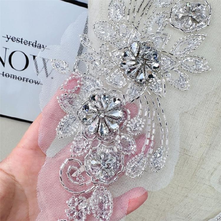 Coudre des Strass Élégants pour Applications de Robe Patchs Dorsaux pour Couture de Vêtements