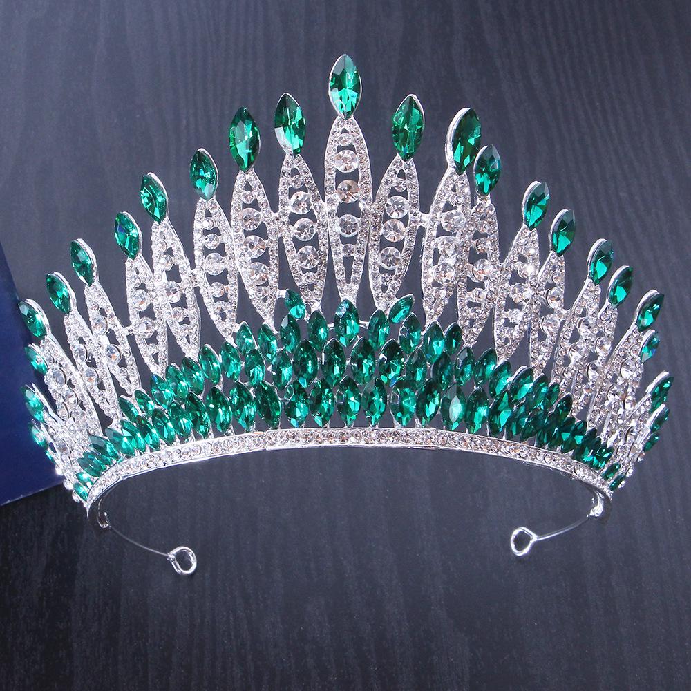 

Роскошная тиара со стразами: Европейский и американский конкурсный головной убор для автошоу, свадеб и моделей