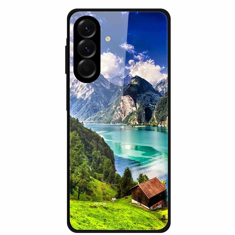 Tempered Glass Phone Case For Samsung Galaxy S24 FE Case Hard PC Back Cover Shell for Galaxy S24FE S 24 FE 5G Hard Covers Flower