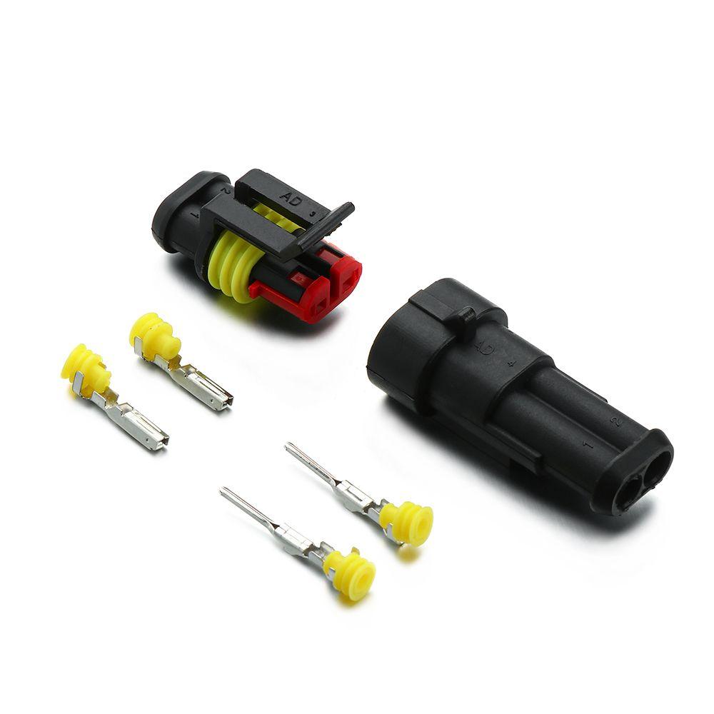 5/10er-Set Hohe Qualität Für Elektroautos Versiegelt 12V 2-Pin Automobilsteckverbinder Stecker und Buchse Elektrischer Draht