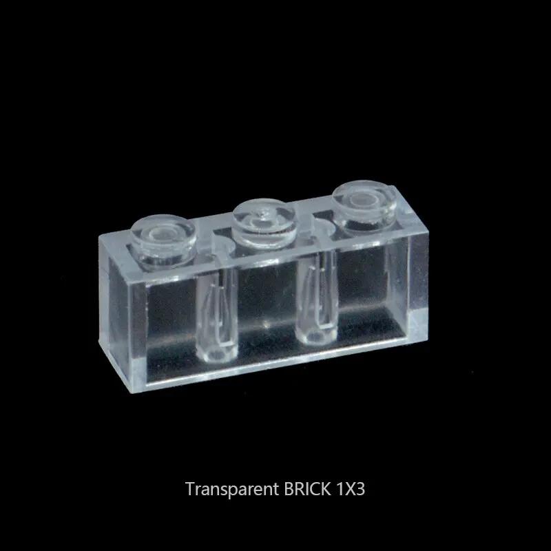 Small particles 1x2 2x3 2x4 1x1 Bricks MOC Parts Transparent Bricks Building Blocks Gifts Toys for Children