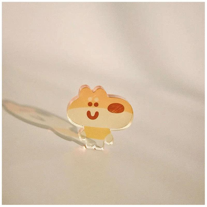 

Cartoon animal ornaments color stand-up acrylic desktop ornaments Decorative cute toys 8Mm thick/4cm high оранжевый