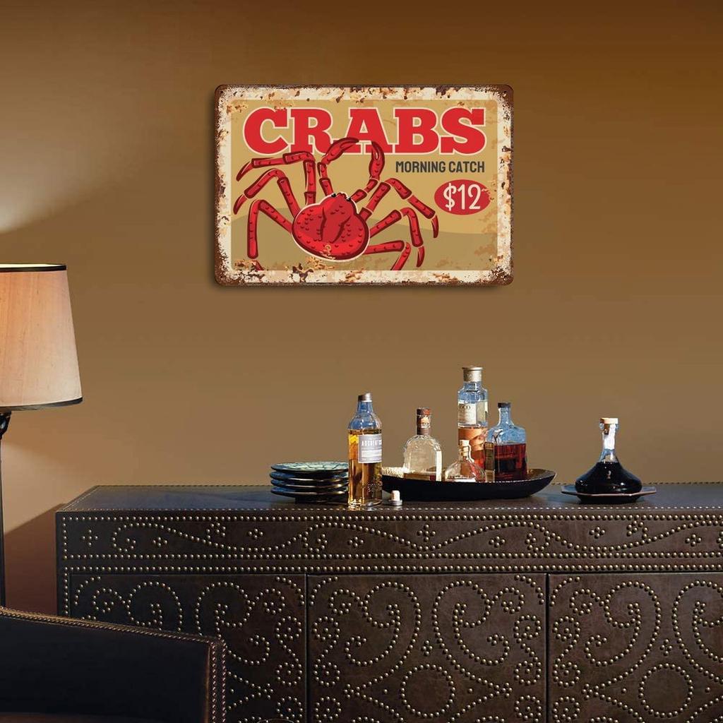 1er-Pack Metallschild Wanddeko, 20×30cm und 30×40cm, rostiges Used-Look Retro-Design für Café, Garage oder Esszimmer