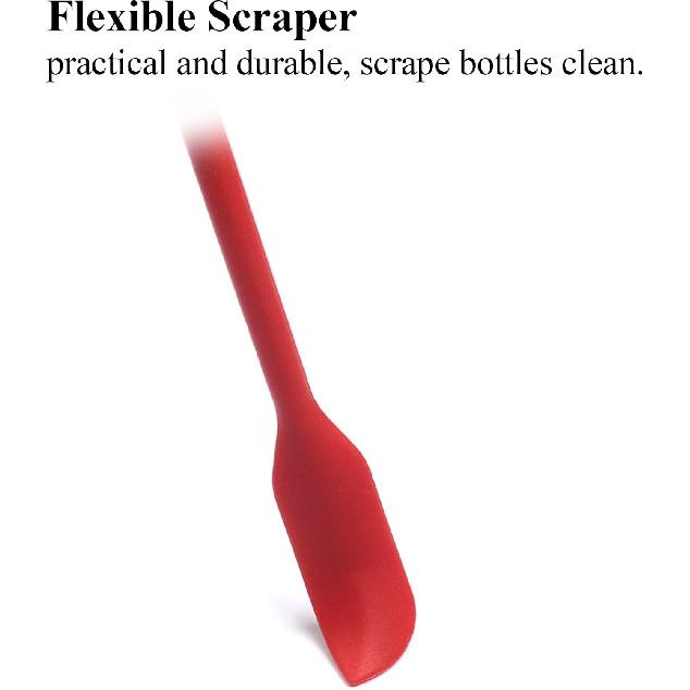 Beauty Spatula 4 PCS Makeup Spatula Mini Silicone for Cosmetics & Kitchen - 3 Sizes