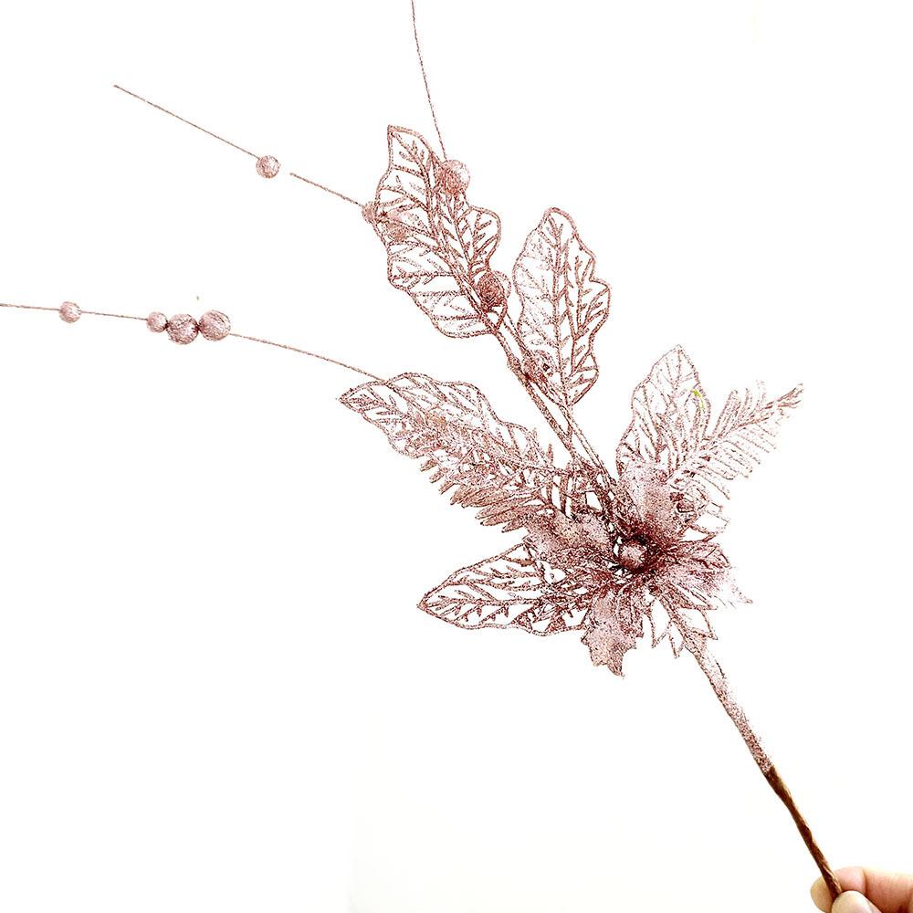 Golden Dust Lily Decorative Cuttings Christmas Tree Ambience Supplies Christmas Cuttings Gold Silver Simulation Branches