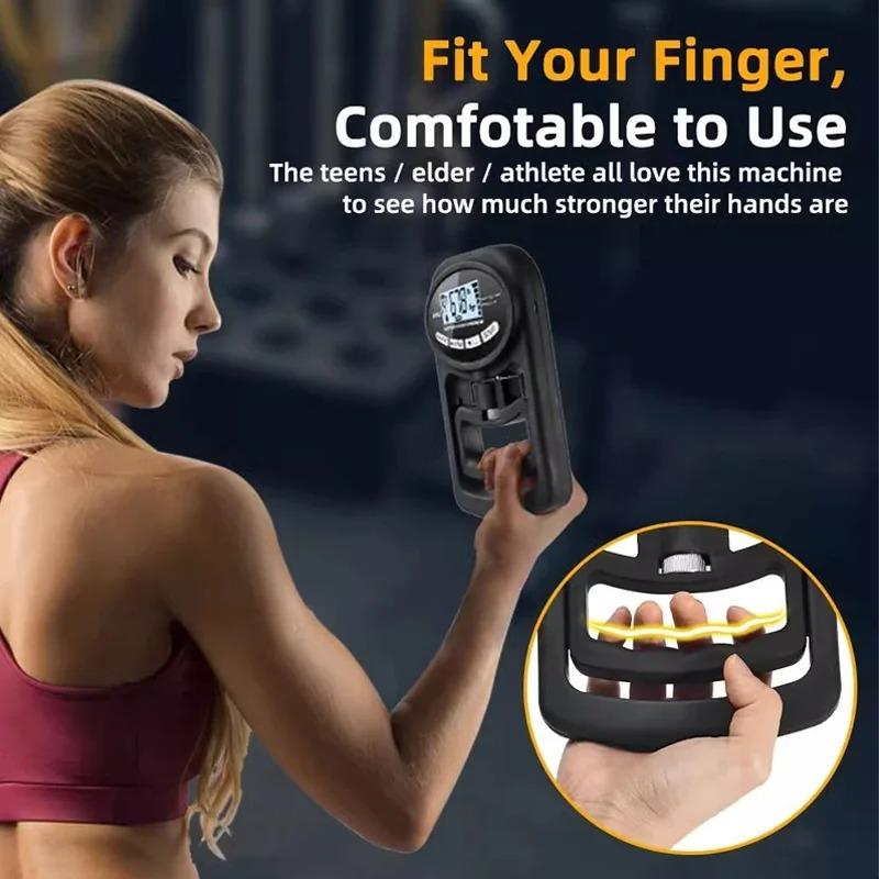 Testeur De Force De Préhension 265Lbs/120Kg, Dynamomètre Numérique À Main, Compteur De Force De Préhension, Écran Lcd Usb, Poign