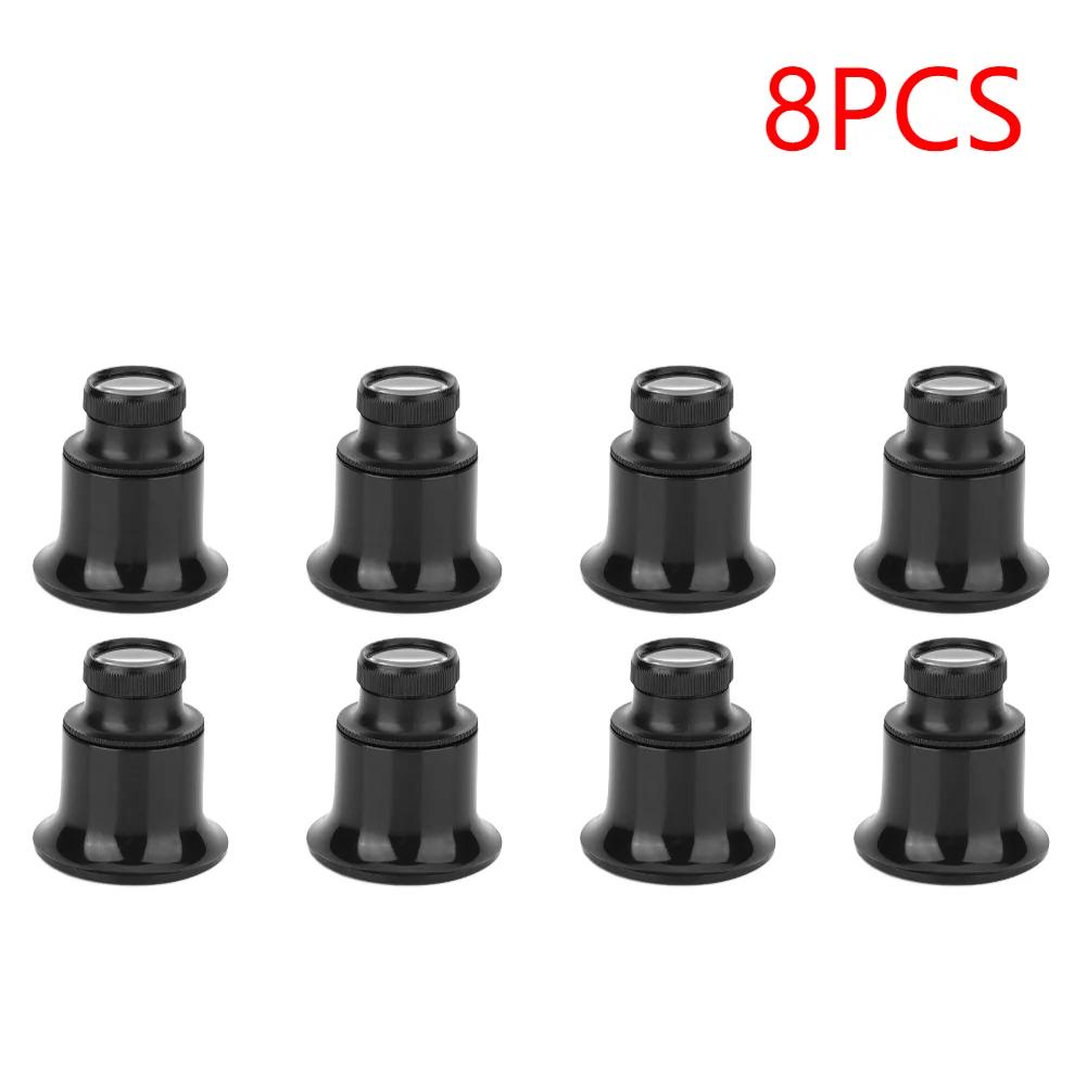 1-10PCS 20X Jeweler Watch Magnifier Tool Portable Monocular Magnifying Glass Loupe Lens for Eye Magnifier Len Watchmakers