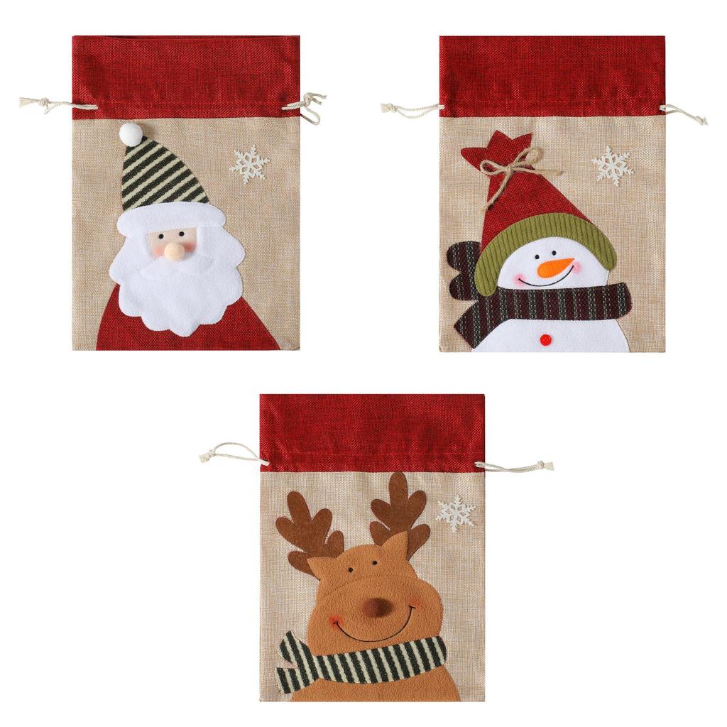 Christmas Burlap Candy Tote for Kids' Gifts and Decorations