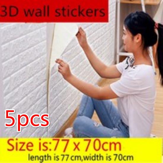 70*70cm Foam Panel Self-adhesive Wall Sticker 3D Tile Brick Wallpaper Home Decor