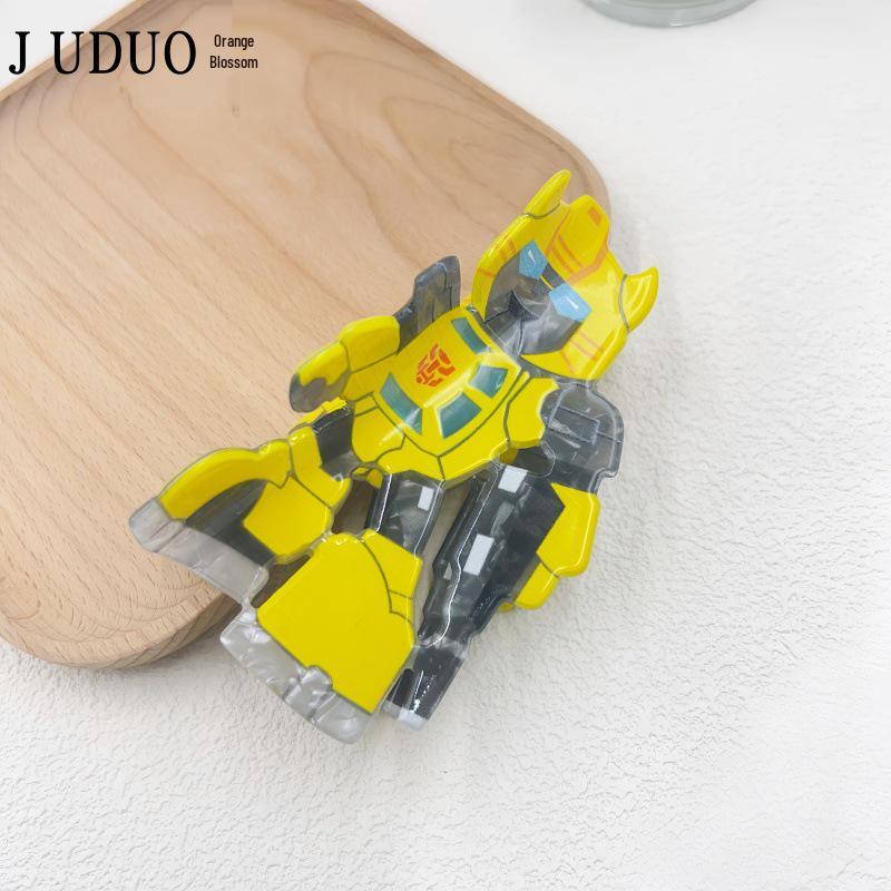 Акриловый зажим для волос в виде робота серии Bumblebee Optimus