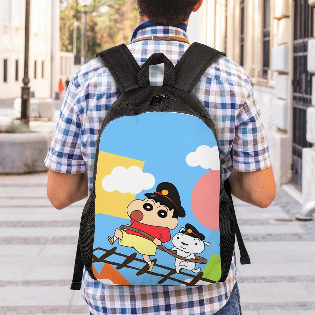 Crayons Shins Chans Travel Backpack Men Women School Computer Bookbag Cartoon College Student Daypack Bags