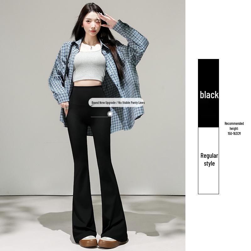 

Women s High-Waisted Micro-Flared Yoga Pants - 2026 Spring/Summer Seamless Slim Fit Base Layer XXL (125-145 lbs)