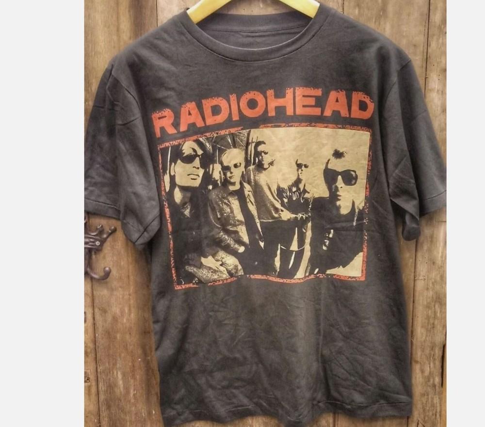 

Radiohead Cotton New Vintage Band T Shirt For Man Women Unisex T-Shirt L