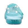 Crocs Isabella Bow Velcro Simple Casual Shiny Hole Sandals Ice Blue Kids' Style