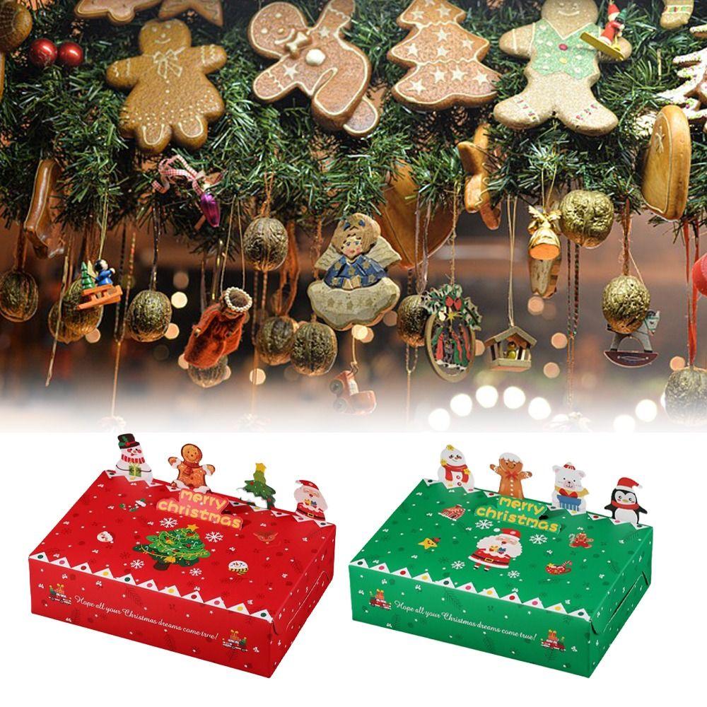 

6/12/24Pcs Merry Christmas Gift Package Packs 3D Cookie Boxes Нова коробка для цукерок 24pcs