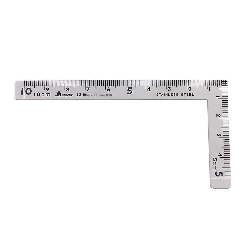 SHINWA 12101 Stainless Steel Woodworking Right Angle Square Ruler