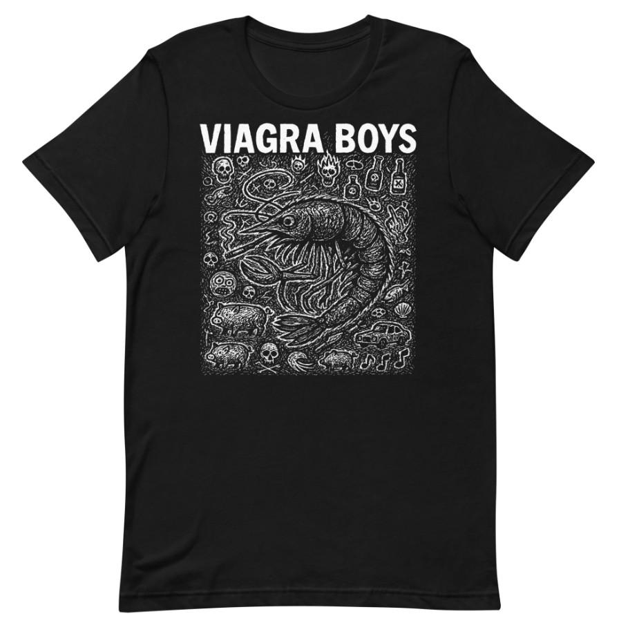 Viagra Boys -Shrimp Унисекс Футболка Хлопковая Футболка Все Размеры RI_207 Унисекс Футболка S