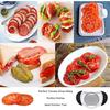 Tomato Slicer Stainless Steel Vegetable Cutter with 10 Sharp Blades and Ergonomic NonSlip Handle