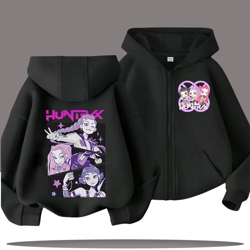 2026 New Boy Sweatshirt Zipper Hoody Baby Top Zip Up Sweatshirts Saja Boys Kpop Demon Hunters Hoodie Children Clothes Kid Girl