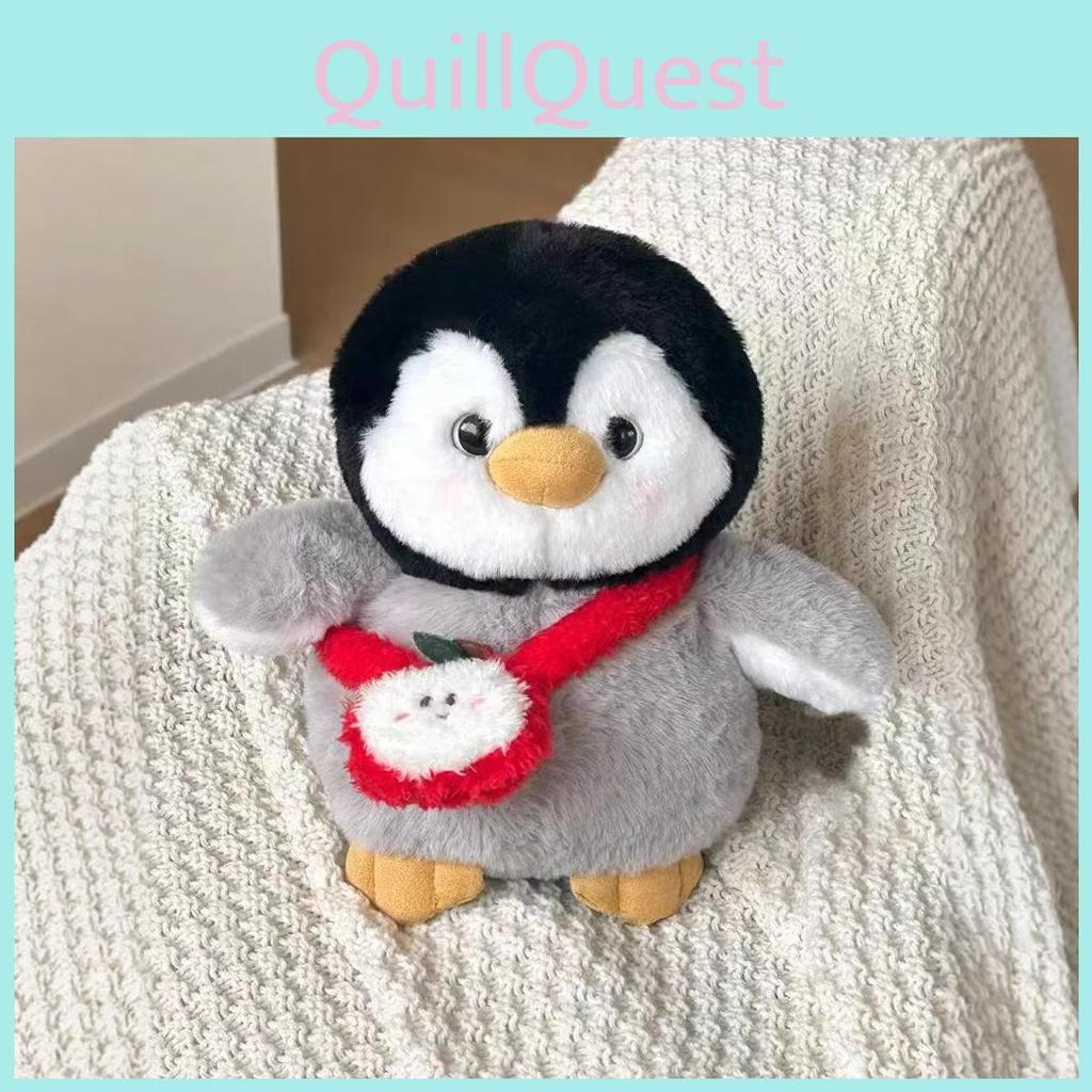 Penguin Plush Toy With Pp Cotton Filling Soft Short Fur Stuffed Animal For Kids Gift