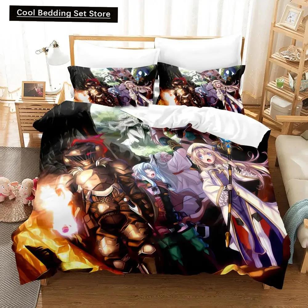3D Anime Goblin Slayer Bedding Set Duvet Cover Bed Set Quilt Cover Pillowcase Comforter King Queen Size Boys Adult Bedding Set