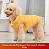 Winter Warm Dog Vest Waterproof Puppy Coat with Thickened Fleece Lining for Small To Medium Dogs Teddy Poodle Jacket