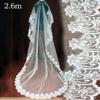 1PC Wedding Veil Lace Edge Long Luxurious Bridal Veil White Ivory Veil with Comb with Comb Cathedral Bride Accessories