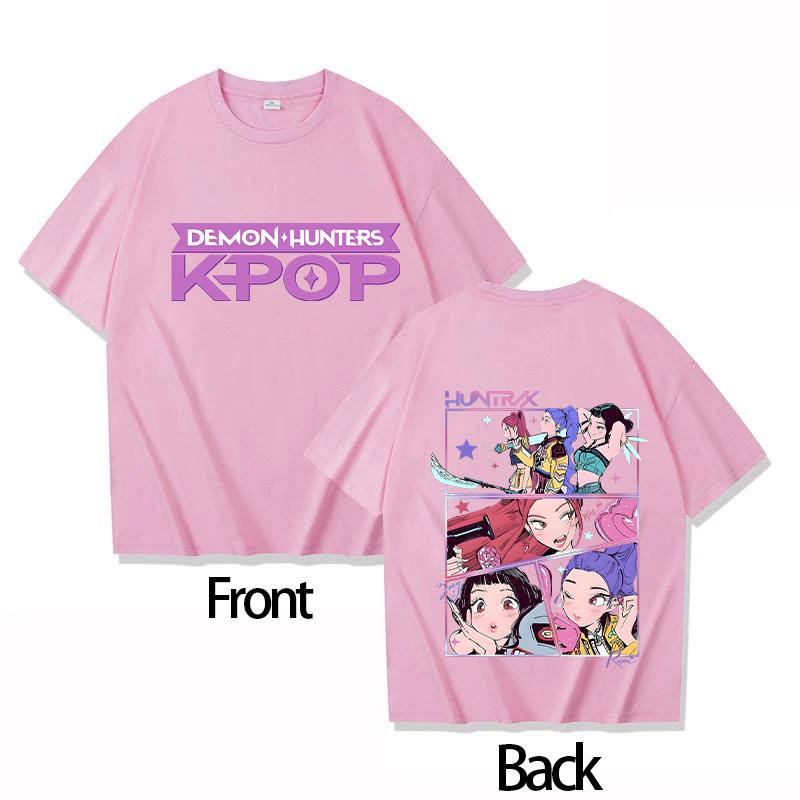 New Movie KPOP Demon Hunter RUMI Parent-child Cotton Round Neck Boys Girls T-shirt