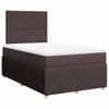 Box Spring Bed with Mattress Dark Brown 120 X 200 Cm Fabric