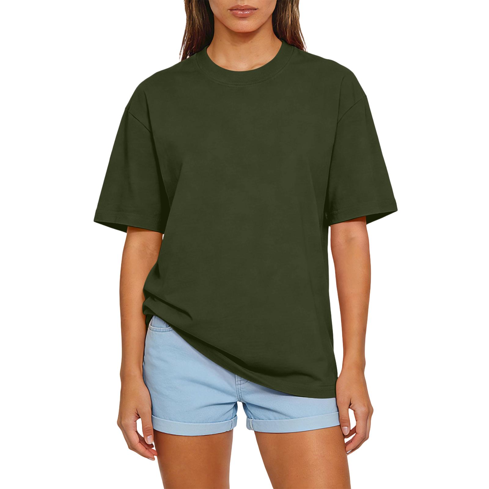 Unisex  Color Casual Fashion Top Short Sleeved T-shirt L