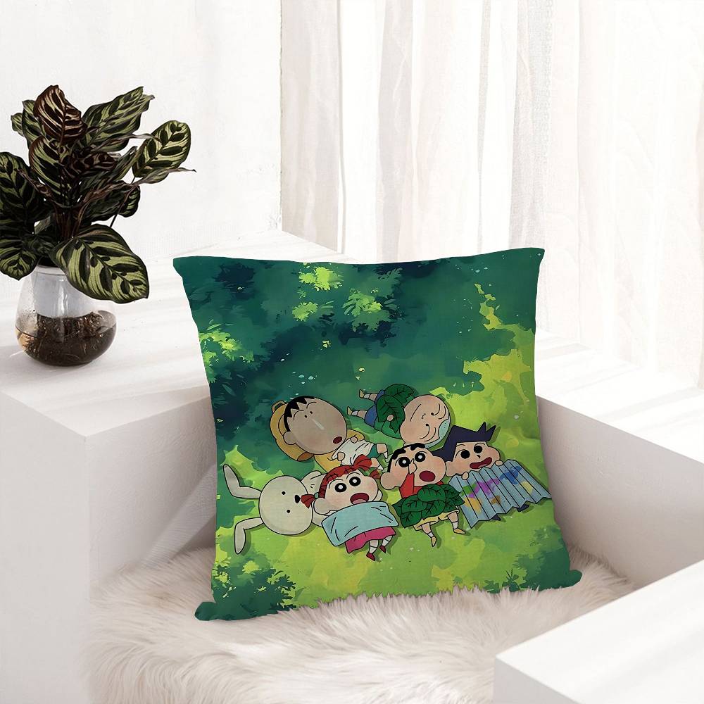 C-Crayon Anime S-ShinChans Maple Design Cushion Cover Happy Autumn Harvest Decor Holiday Decorati Pillow Cover