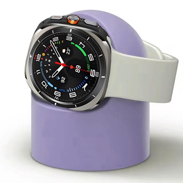 

Silicone Charging Seat for Samsung Galaxy Watch 8 Ultra 47mm Charging Stand Storage Seat for Galaxy Watch 8 Classic 46mm Bracket фиолетовый