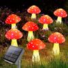Solar Panel Mushroom Fairy Light Garden Outdoor Decor Waterproof Night Lamp Yard String Light Pathway Lawn Lamp Garden Light