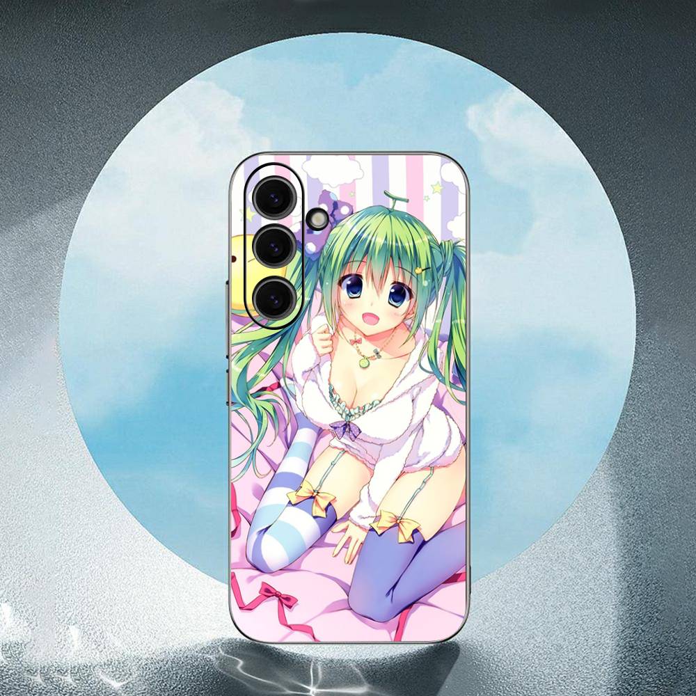 Cartoon Girl Luxury Black Phone Case For Samsung Galaxy S23 S24 S25 Ultra S22 Plus S21