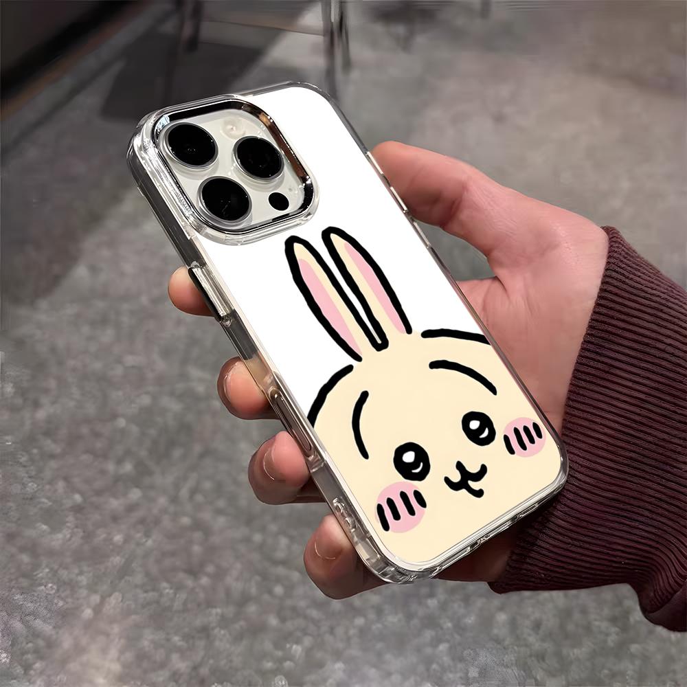 

Kawaii C-chiikawa-S Phone Case For IPhone 17 Air 16 E 15 14 13 12 11 Plus Pro Max Electroplated Transparent Soft Shell iPhone 14 Pro