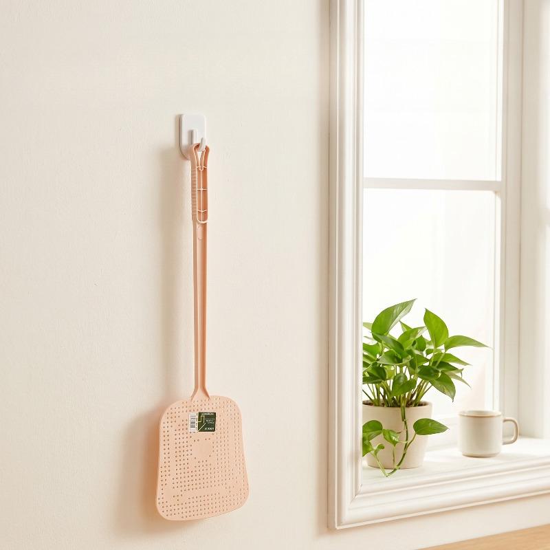 Heavy Duty Plastic Fly Swatter Manual Large Head Long Handle Pest Control Tool For Home Kitchen Outdoor Use