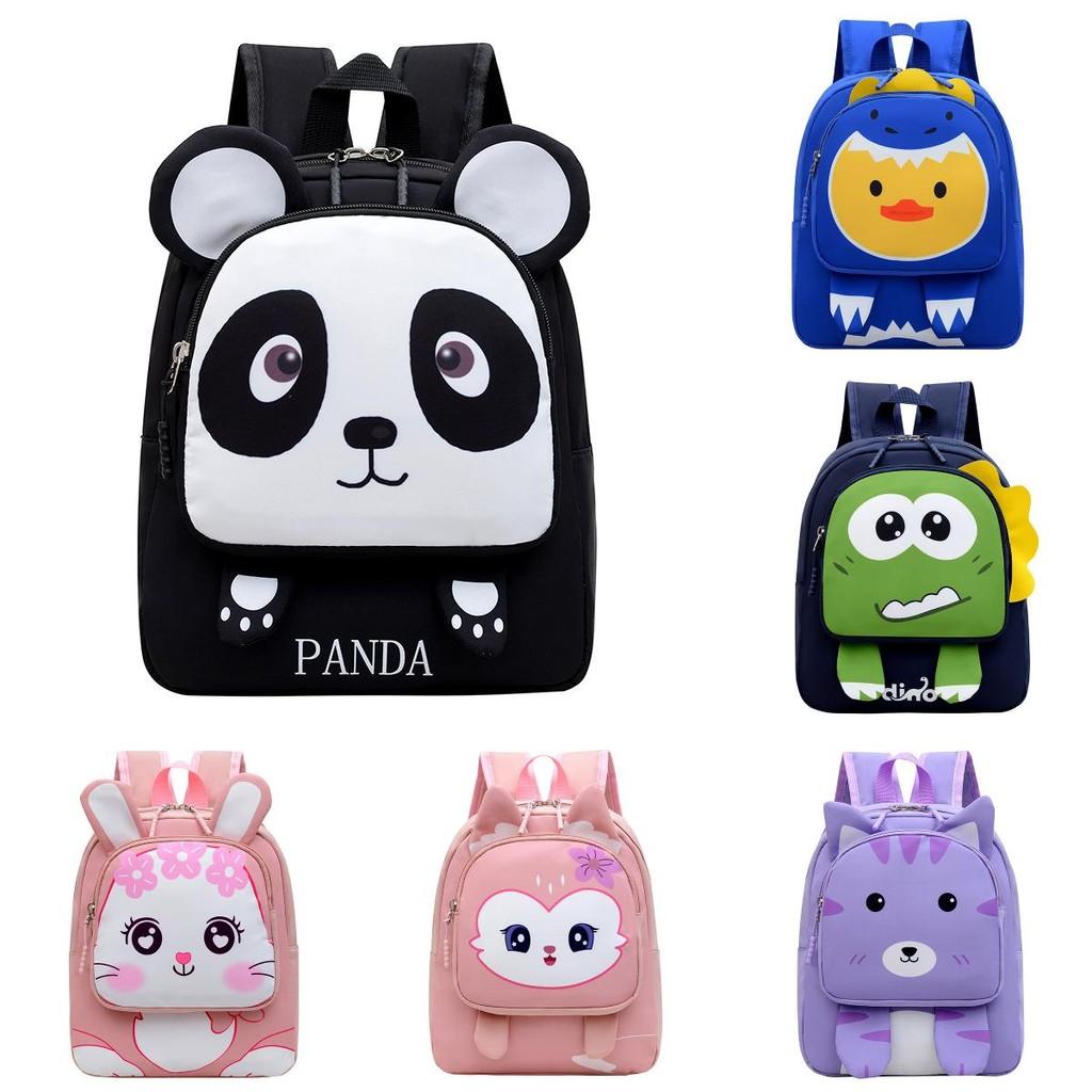 Childrens Backpack Preschool With Cartoon Panda Dinosaur Design For Daily