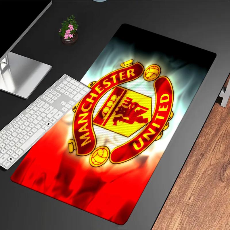 Flaming Manchester Crest Mouse Pad, Gaming Mouse Pad, Keyboard Pad, Desk Decor for Computer Notebook Fan Gift Birthday Gift