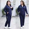 Women's Long Sleeve Zip Hoodie High Waist Sweatpants Loose Fit 2-Piece Set