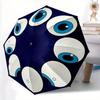 1pc Eyes Circle Automatic Open/close, Heavy-Duty Iron Frame & 8-Rib Structure, Compact Folding Cute Umbrella for Women/Men, All-Season Travel,  163