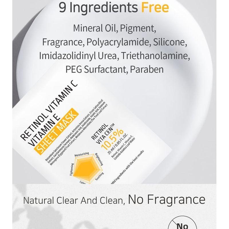 APLB Retinol Vitamin C Vitamin E Sheet Mask Set