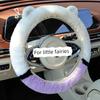Car Steering Wheel Cover Winter Plush Cute Cartoon Car Interior Warm Thickened Non-Slip Round Wear-Resistant Handlebar Cover
