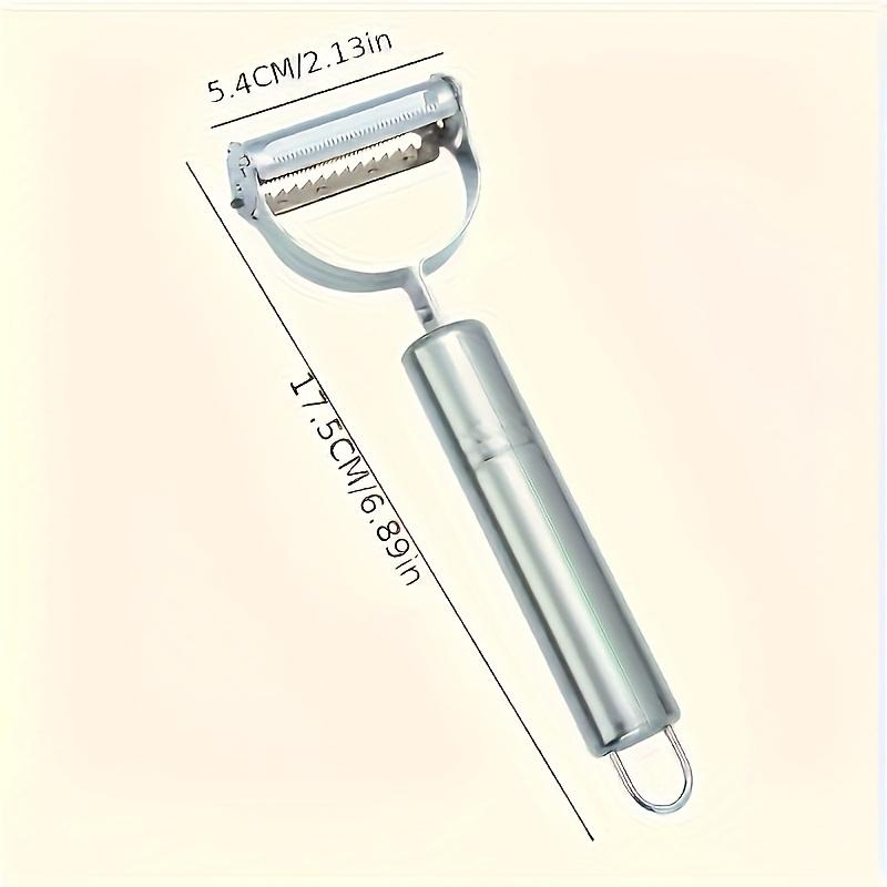 Nerezová škrabka na zeleninu a kráječ Ostrá čepel Ergonomická rukojeť Na brambory, mrkev, ovoce Odolný Elegantní design Snadné uchopení